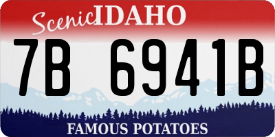 ID license plate 7B6941B