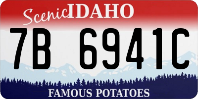 ID license plate 7B6941C