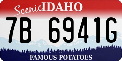 ID license plate 7B6941G