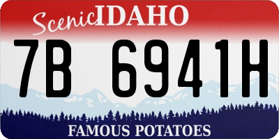 ID license plate 7B6941H
