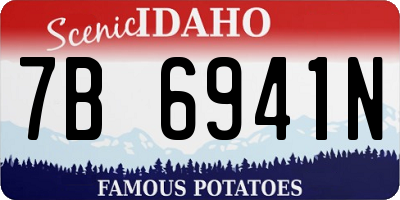ID license plate 7B6941N