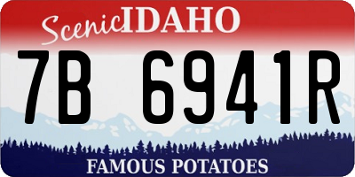 ID license plate 7B6941R