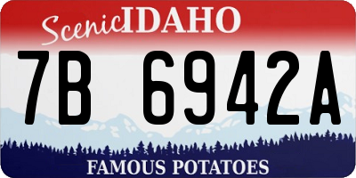ID license plate 7B6942A