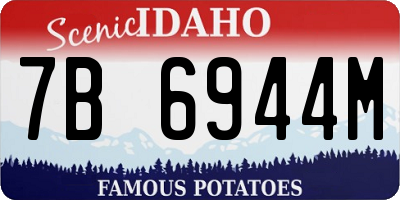 ID license plate 7B6944M