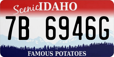ID license plate 7B6946G