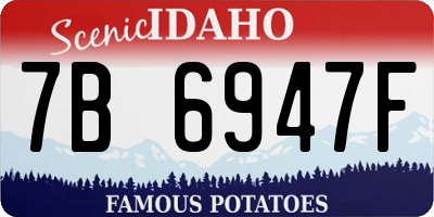 ID license plate 7B6947F