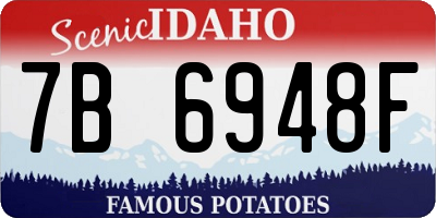 ID license plate 7B6948F