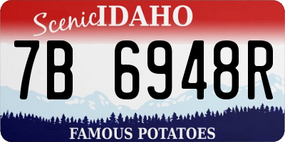 ID license plate 7B6948R