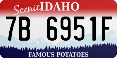 ID license plate 7B6951F