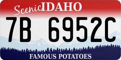 ID license plate 7B6952C