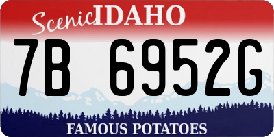 ID license plate 7B6952G