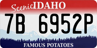 ID license plate 7B6952P