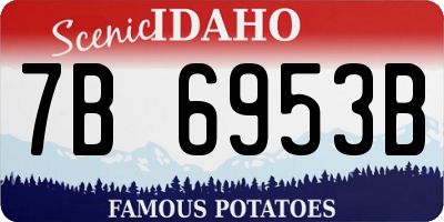 ID license plate 7B6953B
