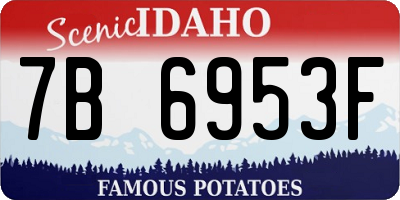 ID license plate 7B6953F