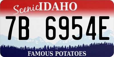 ID license plate 7B6954E