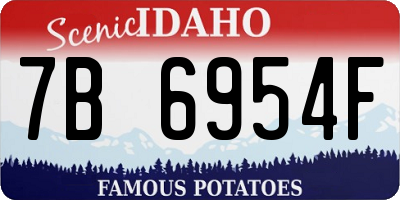 ID license plate 7B6954F