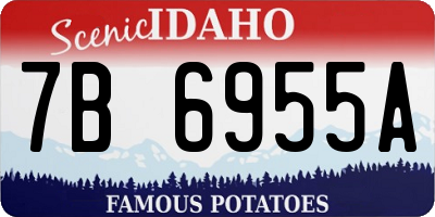 ID license plate 7B6955A