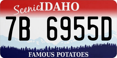 ID license plate 7B6955D