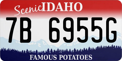 ID license plate 7B6955G