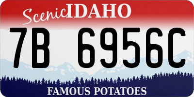 ID license plate 7B6956C