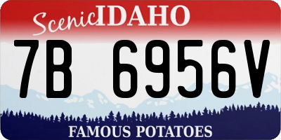 ID license plate 7B6956V