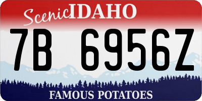 ID license plate 7B6956Z