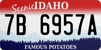 ID license plate 7B6957A