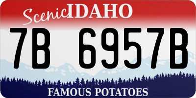 ID license plate 7B6957B