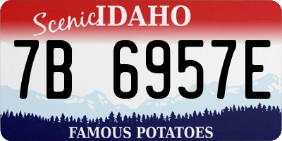 ID license plate 7B6957E