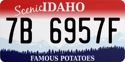 ID license plate 7B6957F