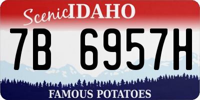 ID license plate 7B6957H