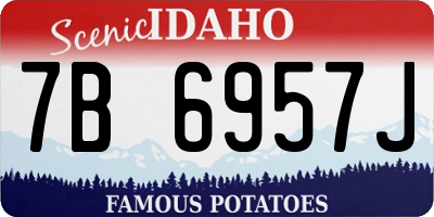ID license plate 7B6957J