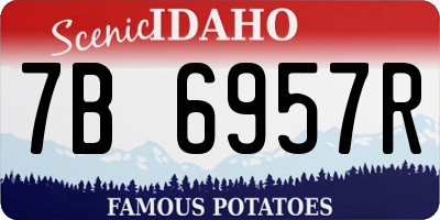ID license plate 7B6957R