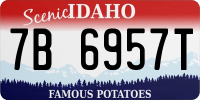 ID license plate 7B6957T