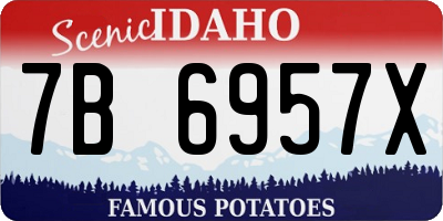 ID license plate 7B6957X
