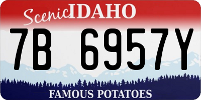 ID license plate 7B6957Y