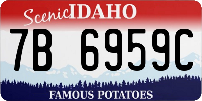 ID license plate 7B6959C