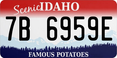ID license plate 7B6959E