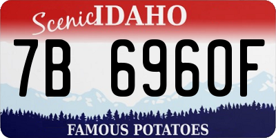 ID license plate 7B6960F