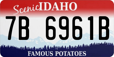 ID license plate 7B6961B