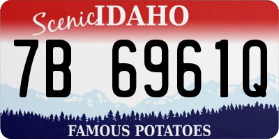 ID license plate 7B6961Q
