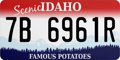 ID license plate 7B6961R