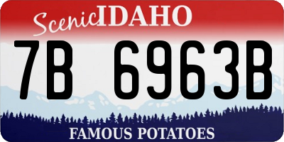 ID license plate 7B6963B