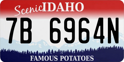 ID license plate 7B6964N