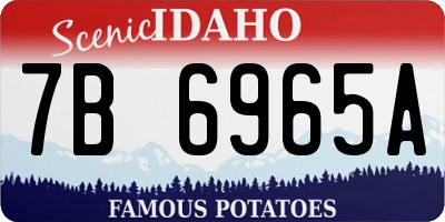 ID license plate 7B6965A