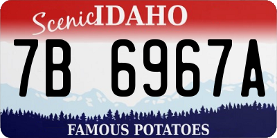 ID license plate 7B6967A