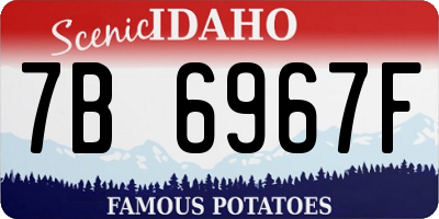 ID license plate 7B6967F