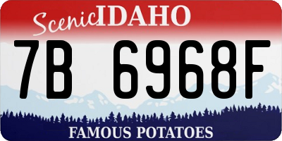 ID license plate 7B6968F