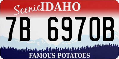 ID license plate 7B6970B
