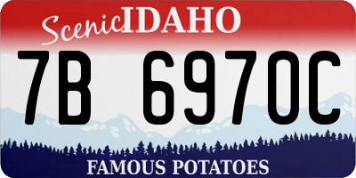 ID license plate 7B6970C